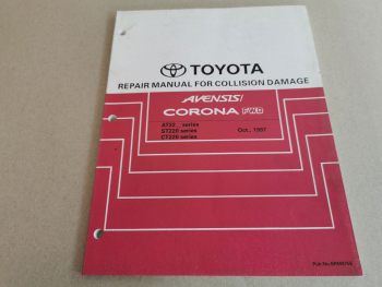 Toyota Avensis Corona FWD T22 workshop manual collision damage repair manual