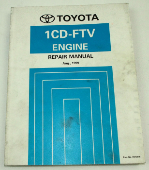 Toyota Avensis Corona T22 CDT220 Engine 1CD-FTV Workshop Repair Manual 1999