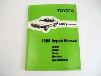 Toyota Camry SV25 All-Trac 4WD Repair Manual for USA Canada 1988
