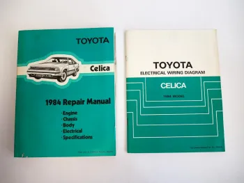 Toyota Celica 1984 Repair Manual Electrical Wiring Diagram for USA Canada