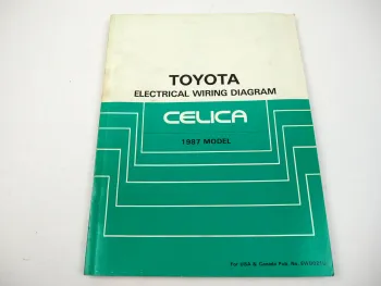Toyota Celica 1987 Electrical Wiring Diagram ST162 Series Schaltpläne Elektrik