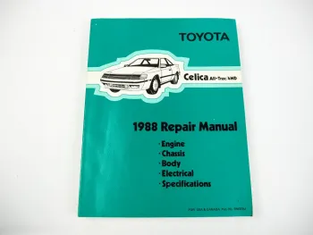 Toyota Celica All-Trac 4WD 1988 ST165 Repair Manual for USA Canada