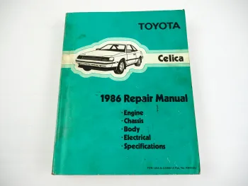 Toyota Celica ST161 ST162 Repair Manual for USA Canada 1986