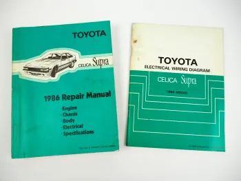 Toyota Celica Supra 1986 Repair Manual Electrical Wiring Diagram for USA Canada