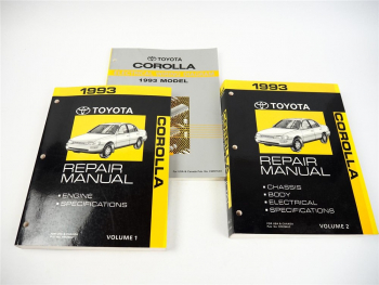 Toyota Corolla 1993 Service Repair Workshop Manual AE 101 102 for USA Canada