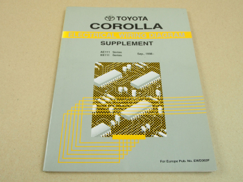 Toyota Corolla AE111 EE111 Series ab 1998 Werkstatthandbuch Schaltpläne Elektrik