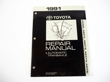 Toyota Corolla Celica MR2 1991 Repair Manual Automatic Transaxle A240 A241 A423