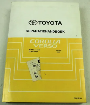 Toyota Corolla Verso ZNR1 CUR10 Deel 4 Reparatiehandboek 2004