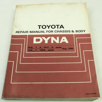 Toyota Dyna Repair manual for chassis & body 1984 U60 U70 U80 U90