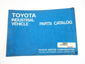 Toyota FBM16 Forklift Truck Gabelstapler Ersatzteilliste Parts Catalog