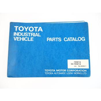 Toyota FBM16 Forklift Truck Gabelstapler Parts Catalog Ersatzteilliste