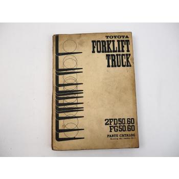 Toyota FG 2FD 50 60 Forklift Gabelstapler Parts Catalog Ersatzteilliste1970