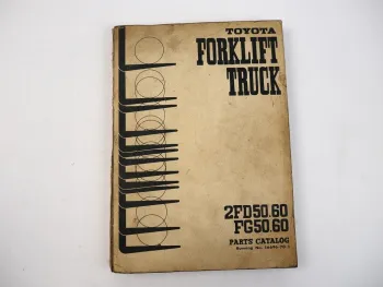 Toyota FG 2FD 50 60 Forklift Gabelstapler Parts Catalog Ersatzteilliste1970