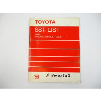 Toyota Forklift Special Service Tools List Spezialwerkzeuge Gabelstapler 1983