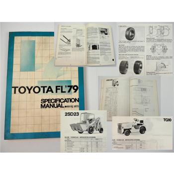 Toyota Forklift Trucks Specification Manual 1979 Werkstatthandbuch Gabelstapler