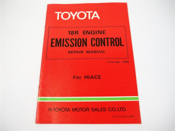 Toyota Hiace RJ32L R V 18R R-C Emission control Repair manual 1980