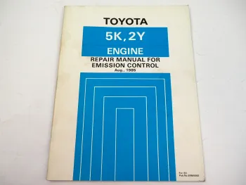 Toyota LiteAce Hiace Repair Manual for Emission Control 1985 Engine 5K 2Y