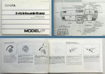 Toyota Model F Minibus Van Bedienungsanleitung Betriebsanleitung 1988