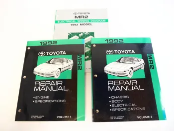Toyota MR2 1992 SW20 SW21 Repair Manual Electrical Wiring Diagram for USA Canada