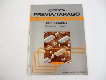 Toyota Previa Tarago TCR 10 11 20 21 Schaltpläne Ergänzung Supplement 1991