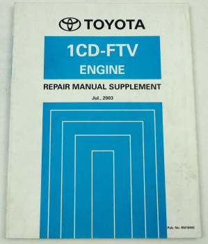 Toyota RAV4 CLA20 CLA21 Diagnostic troubleshooting engine ECU 1CD-FTV as of 2003