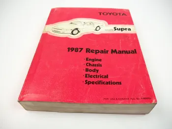 Toyota Supra 1987 MA70 Service Shop Repair Manual RM043U