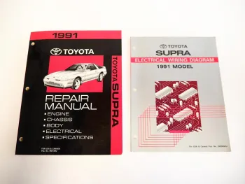 Toyota Supra 1991 MA70 Repair Manual Electrical Wiring Diagram for USA Canada