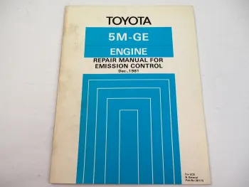 Toyota Supra MA61 Engine 5M-GE Repair Manual for Emission Control 1981