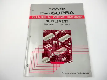 Toyota Supra MA7 Schaltpläne Elektrik Werkstatthandbuch Wiring Diagram Aug. 1990