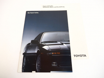 Toyota Supra Turbo 3.0 PKW Prospekt Technische Daten Ausstattung 1989