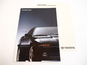 Toyota Supra Turbo PKW Prospekt Technische Daten Ausstattung 1992