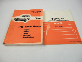 Toyota Tercel AL 21 25 1983 Repair Manual Wiring diagrams for USA Canada