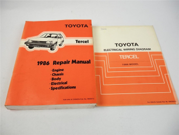 Toyota Tercel AL 21 25 1986 Repair Manual Wiring diagrams Reparaturanleitung