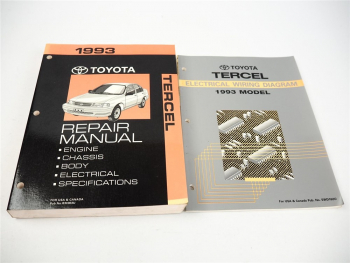 Toyota Tercel EL42 1993 Repair Manual Electrical Wiring Diagram for USA Canada