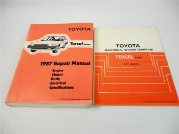 Toyota Tercel Sedan EL31 1987 Repair Manual Wiring diagrams for USA Canada