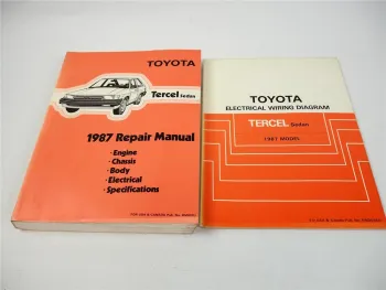 Toyota Tercel Sedan EL31 1987 Repair Manual Wiring diagrams for USA Canada