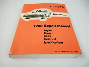 Toyota Tercel Sedan EL31 1988 Repair Manual for USA Canada RM065U