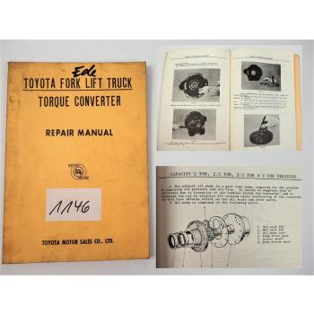 Toyota Torque Converter Forklift 10 - 35 Repair Manual Werkstatthandbuch 1965