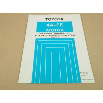 Toyota Toyota Corolla MR2 Celica Abgaskontrolle 4A-FE Motor Werkstatthandbuch