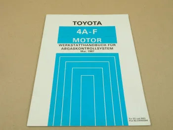 Toyota Toyota Corolla MR2 Celica Abgaskontrollsystem 4A-F Motor Werkstatthandbuc