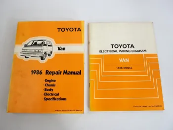 Toyota Van 1986 Repair Shop Service Manual Electrical Wiring Diagram