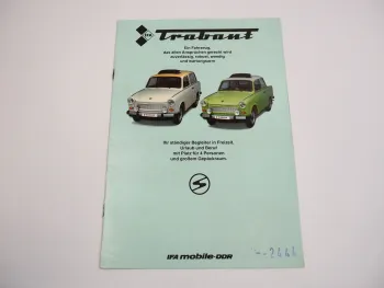 Trabant 601 Standard S de luxe Prospekt IFA Zwickau DDR 1986