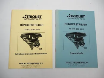 Trioliet TS 610 810 1010 Düngerstreuer Betriebsanleitung ETL Streutabelle