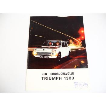 Triumph 1300 1300TC Limousine 4 Zyl. Prospekt Brochure 1968