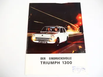 Triumph 1300 1300TC Limousine 4 Zyl. Prospekt Brochure 1968