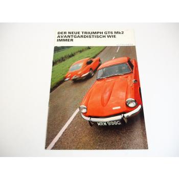 Triumph GT6 Mk2 Zweisitzer Sportcoupe 104 PS Prospekt Brochure 1969
