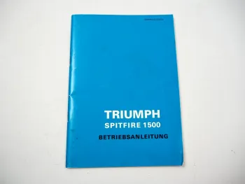 Triumph Spitfire 1500 Betriebsanleitung Bedienung 1976