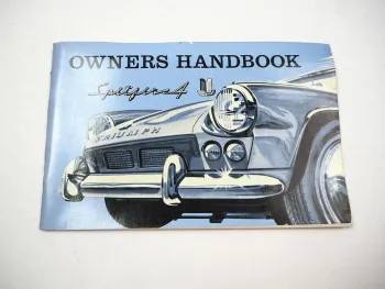 Triumph Spitfire 4 Owners Handbook Betriebsanleitung Bedienung 1963 Englisch