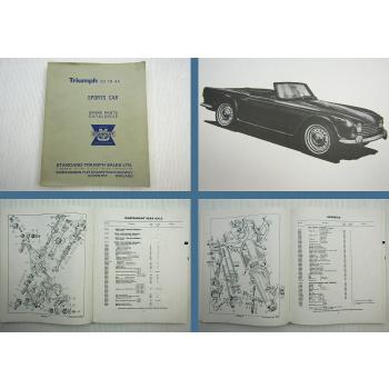 Triumph TR4A Sports Car Roadster Parts List Parts Catalogue Ersatzteilliste 1965