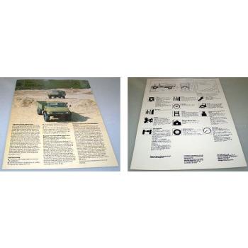 Unimog U1100L 4x4 para fines militares in Spanisch 1979 original Prospekt